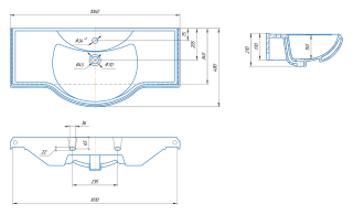 Раковина Kirovit Классик 105 см